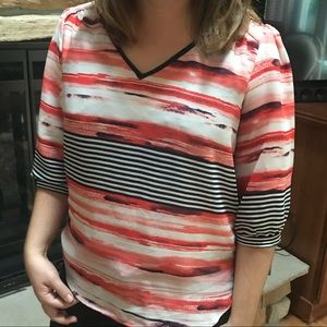 Coral striped IZ Byer blouse